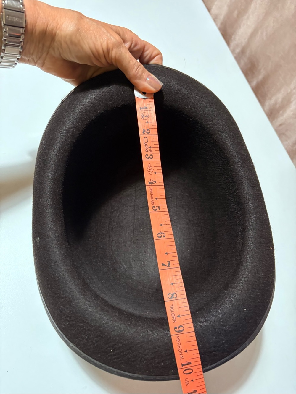 Men's Black Bowler Hat with Satin Band - Picture 3 of 11